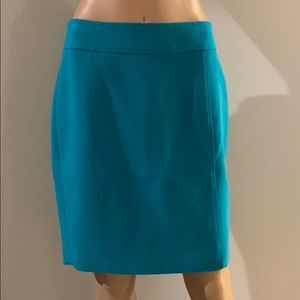 Blue pencil skirt